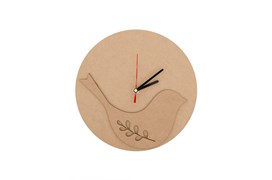 RELOJ MADERA PAJARO RAMA