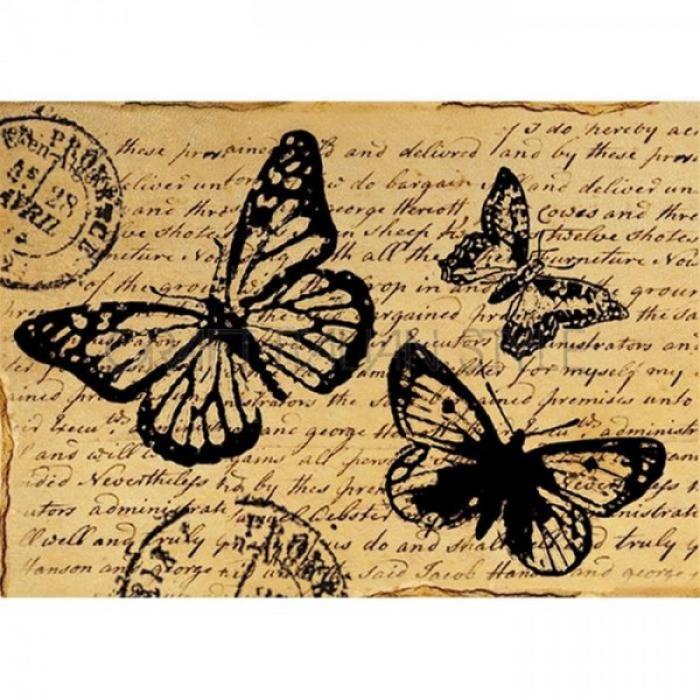 PAPEL ARROZ MARIPOSAS NEGRAS