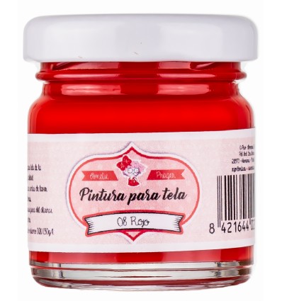 PINTURA TELA ROJO 30ML