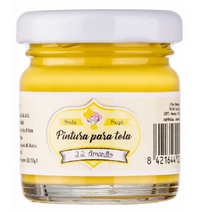 PINTURA TELA AMARILLA 30ML