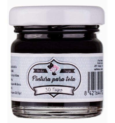 PINTURA TELA NEGRO 30ML